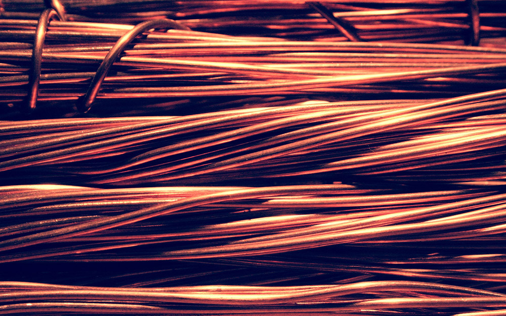 Cable de cobre enrrollado