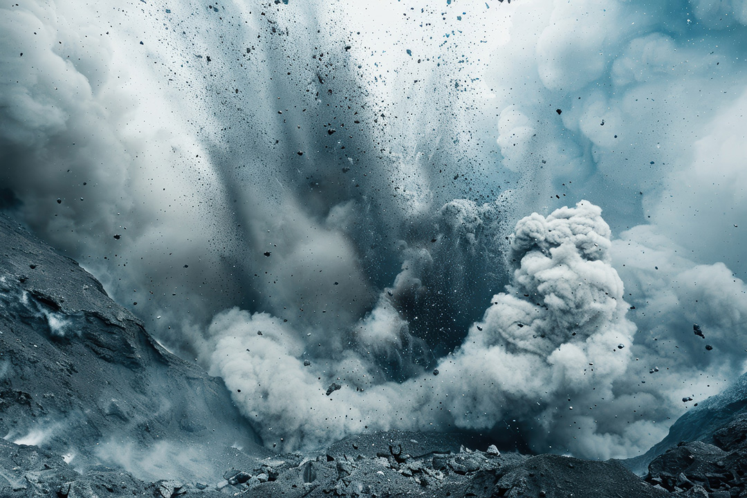 Voladura en una cantera o mina
